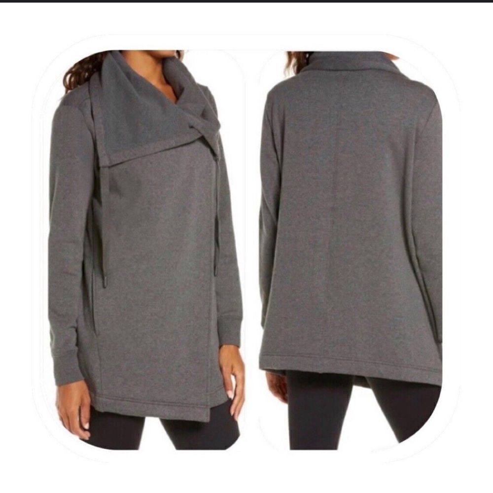 Zella faux fur lined wrap jacket